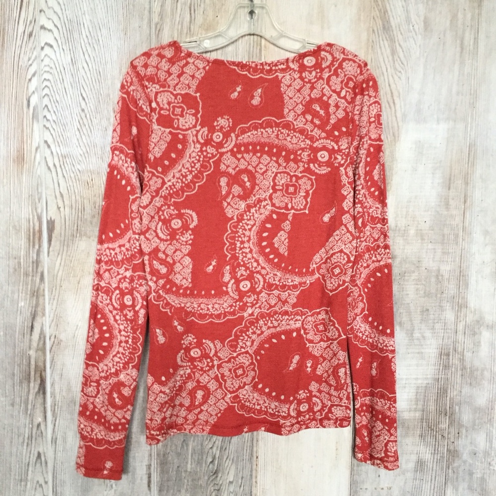 Lucky Brand Light Waffle Weave Top L - Picture 5 of 9